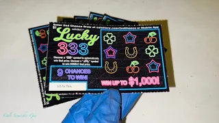 TRYING OUT BRAND NEW $1 LUCKY 333 CALIFORNIA LOTTERY SCRATCHERS SCRATCH OFF!