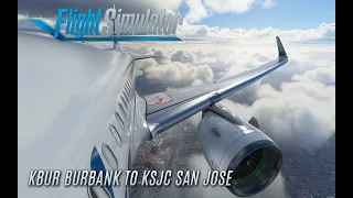 Microsoft Flight Simulator 2020 IFR Airbus A320 Flight: KBUR Burbank to KSJC San Jose