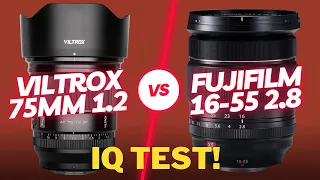 Viltrox 75mm f/1.2 VS Fujifilm 16-55mm f/2.8 - Image QUALITY Test with Fujifilm X-T5!
