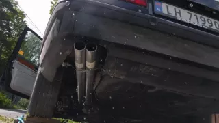 BMW E32 740i custom exhaust sound