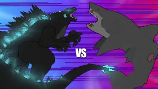 Godzilla vs Megalodon   by Stick nodes pro #godzilla #animation