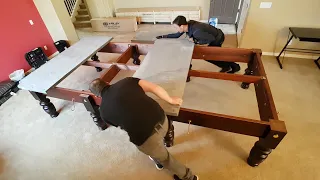 Full size 12ft Riley Snooker table installation time lapse. Fitting by Riley England