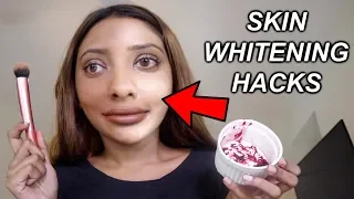 indian girl tries out skin whitening DIY's & hacks. shocking results.