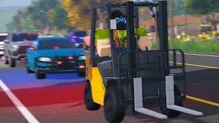 Worker got FIRED.. so they stole a Forklift! - Roblox Roleplay