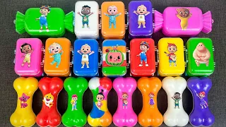 Finding Pinkfong, Cocomelon Rainbow Dinosaur Eggs with CLAY ! Satisfying ASMR Videos