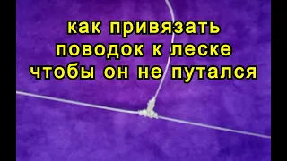 Топ 3 как привязать поводок к леске чтобы он не путался! Лайфхаки  для рыбалки. Рыбалка 2021