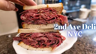 Eating at 2nd Ave Deli. Some of the BEST Pastrami in NYC