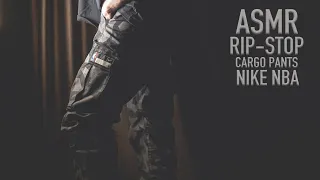 ASMR - Tapping, Scratching Ripstop Nike Cargo Pants [fabric sounds]