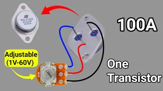 How To Make Adjustable Voltage Regulator Using 2N3055 | Transistor Voltage Controller circuit