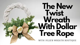 How to Make a Wreath | The Twist Wreath Method | Dollar Tree Crafts | How to  Make a Rope Wreath