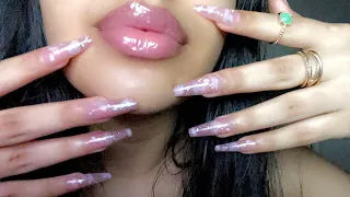 ASMR~ WET Mouth Sounds Tapping with LONG Nails (INTENSE TINGLES)