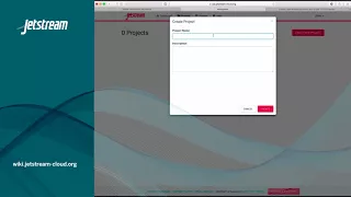 Jetstream Tutorials: Creation of a Project