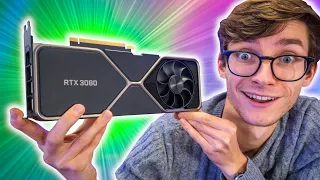 My RTX 3080 IS HERE!!! 🥰 - Size Comparison, Unboxing & Power Connector! (Nvidia Ampere)