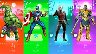 Hulk 🆚 Captain America 🆚 Ant-Man 🆚 Thanos | Marvel Comics | Tiles Hop Fun Ball