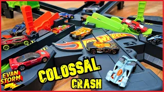 Hot Wheels Colossal Crash Play Set Race Track and Mystery Packs