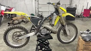 Built Blind 2004 Suzuki RM 125 Broke To Built 2023 (before)