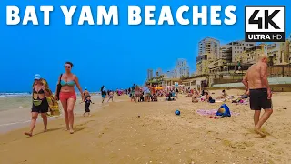 Beaches of Bat Yam, Israel 🇮🇱 | 4K UHD Relaxing Virtual Walk