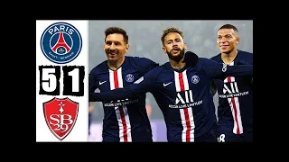 PSG vs BREST 5-1 Extended Highlights & All Goals 2021