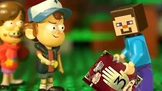 Gravity Falls Journal and LEGO Minecraft Noobik Stop Motion Animation