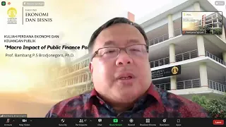 Kuliah Perdana Ekonomi dan Keuangan Publik  -  Prof. Bambang P.S Brodjonegoro, Ph.D.