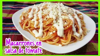 MACARRONES CON SALSA DE TOMATE || ESPAGUETIS BÁSICOS.