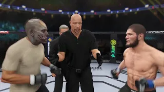 Khabib Nurmagomedov vs Evil Zombie UFC 4 Fight