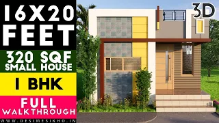 16X20 Feet Small Space House 1BHK || 320 sqft House Plan-16