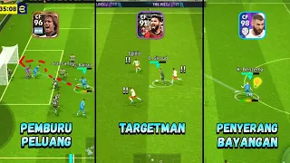 PENJELASAN 5 GAYA BERMAIN STRIKER!! PEMBURU PELUANG, TARGETMAN, DLL. - EFOOTBALL 2024 MOBILE