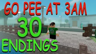 How To Get All Endings 🚹Go Pee At 3AM🚹 Roblox (inc. Complications Code)