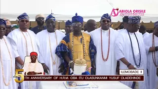 Igboko Kingdom Agog As Oba Yusuf Olasunkanmi ITU-Onigboko celebrates 5years coronation anniversary.