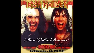 Iron Maiden - Rockline Radio - (Piece Of Mind Premiere) July 25th,1983 (SOUNDBOARD) (FM BROADCAST)