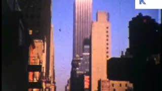 1950s New York, Evening, Times Square, Broadway, Home Movie Footage