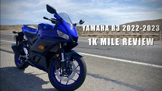 New! Yamaha R3 2022-2023 | 1000 Mile Review