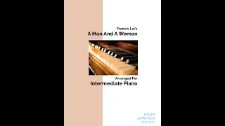 Francis Lai's 'A Man And A Woman' arranged for intermediate piano