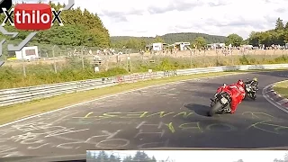 2 Bikes having a little duel on the Ring - Megane RS following on the Nordschleife