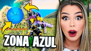 SÓ PODE LOOTEAR ZONA AZUL e ALGO TERRÍVEL ACONTECEU no Free Fire 😱🔥