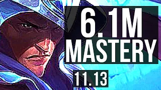 TALON vs CASSIOPEIA (MID) | 6.1M mastery, 7/1/6, 1300+ games, Godlike | BR Master | v11.13