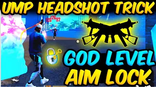 Best Ump Headshot Trick In Free Fire 🔥⚡️| God Level Aimlock Trick🔥😳 | Headshot Trick free fire