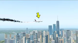 747 Forced To Land On River After Engine Exploded [XP11]