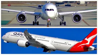 QANTAS BOEING 787-9 DREAMLINER DEPARTS LAX - PLANE SPOTTING - NOVEMBER 2019 [4K 🎧 ATC INCLUDED]