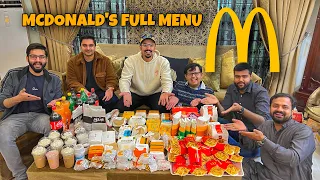 WE ORDERED ENTIRE MENU OF MCDONALDS - Challenge