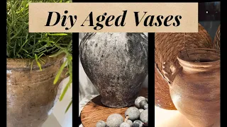 Diy Aged Vessels/ Aged Vases diy / Diy Budget friendly high end dupe