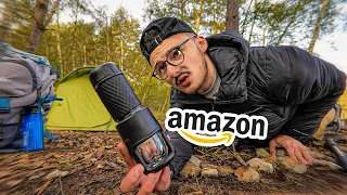 SURVIVRE 24H AVEC DES OBJETS AMAZON (seul dans la forêt)