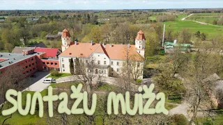 Suntažu muiža. Suntaži. Video no drona. Latvija.