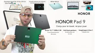 Test de la tablette HONOR Pad 9,Écran 12.1" 120Hz 2.5K ,Audio 8 Haut-parleurs et promo !