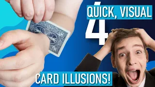 EASY CARD TRICKS - 4 Fast Card Magic Tricks #cardmagictricks #cardtrickstutorial #easymagictricks