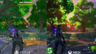 FORTNITE Comparison Graphics PS4 VS XBOX SERIES S |OLD GEN VS NEXT GEN Chapter 4 Season 2 Star Wars