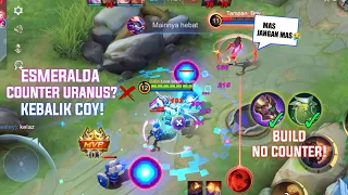 GINI MAIN URANUS BIAR SUSAH DI COUNTER, KUAT LANING PHASE, DIKEROYOK GAK MUNDUR! SOLO RANK MLBB