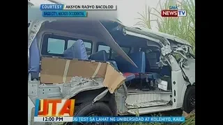 BT: 2 patay, 11 sugatan matapos sumalpok ang isang van sa nakaparadang truck