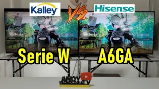 Kalley Serie W vs Hisense A6G (K-ATV50UHDW vs 50A6GA): ambos con panel VA y Dolby Vision